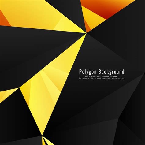 Free Vector Yellow And Black Geometric Background