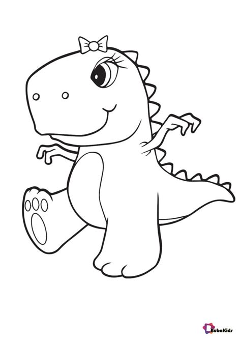 Coloring pages for girls from 3 to 7 years , we have collected the most interesting figures of colorings for your child. Cute little dinosaur baby colouring pages - BubaKids.com