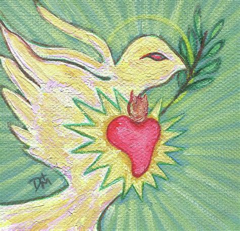 Heart Of The Holy Spirit Painting By Danielle Tayabas Fine Art America