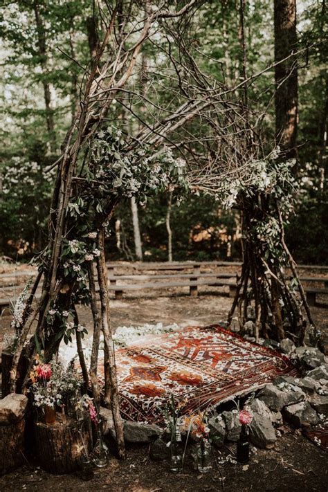 Create A Natural Forest Inspired Ceremony Piece With Raw Wood Image