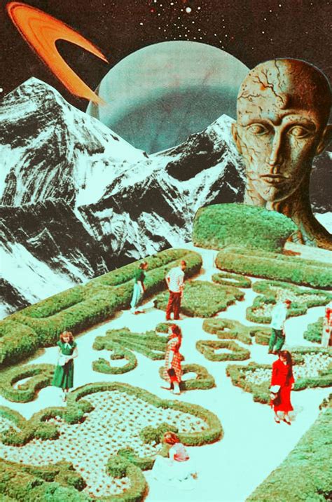 The Labyrinth Of Life Surreal Mixed Media Collage Art By Ayham Jabr