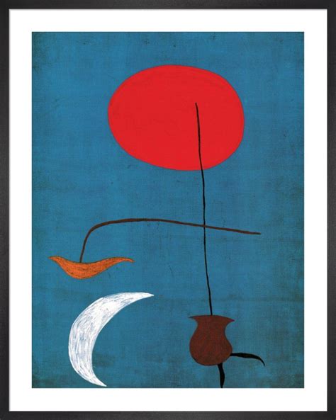 An Abstract Painting With Two Birds Flying Over The Moon