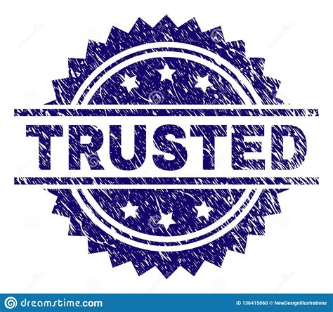 Grunge Textured Trusted Stamp Seal Stock Vector Illustration Of