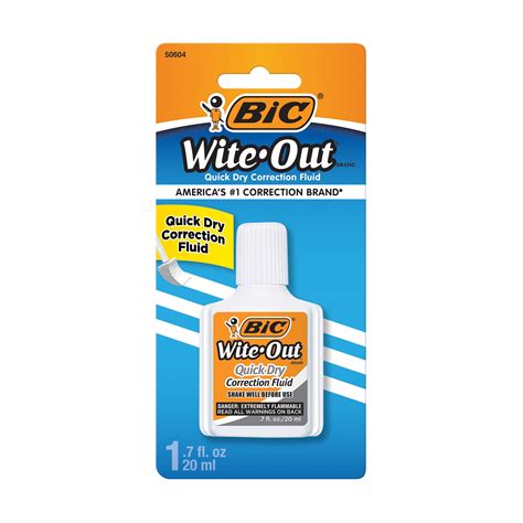 Bic® Wite Out® Brand Quick Dry Correction Fluid Bright White Fluid 0
