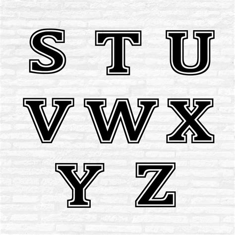 Varsity Font Svg Sport Font Svg Varsity Letters Svg College Etsy