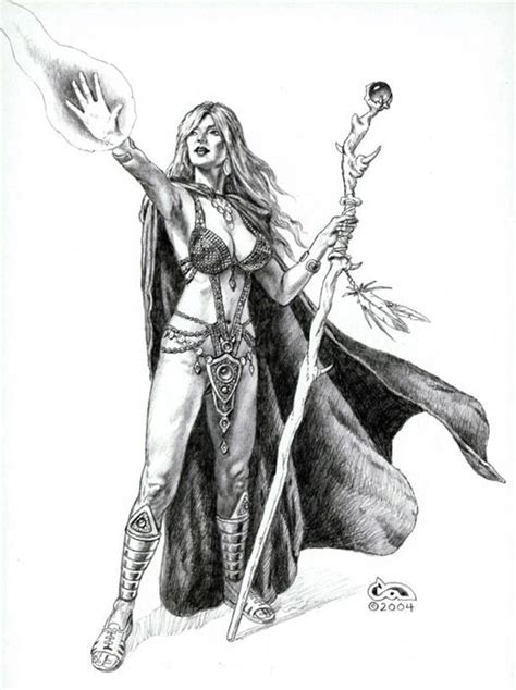 Golden Sorceress Drawing Drawings Fantasy Art Women Sorceress