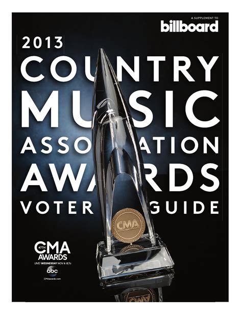 Billboard 2013 Cma Awards Voter Guide By Cma Country Music Association
