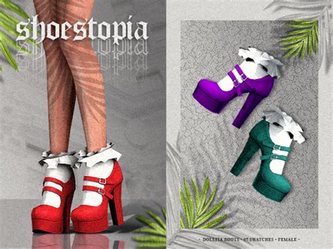 Shoestopia Dollita Boots The Sims 4 Download Simsdomination Sims