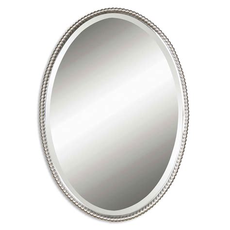 Mirrors are not only a stylish decoration they are also a practical necessity in your everyday life. Sherise Brushed Nickel Oval Mirror Uttermost Wall Mirror ...