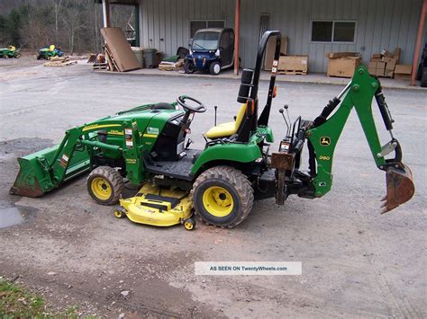 John Deere 2305 Tractor Loader Backhoe Mower