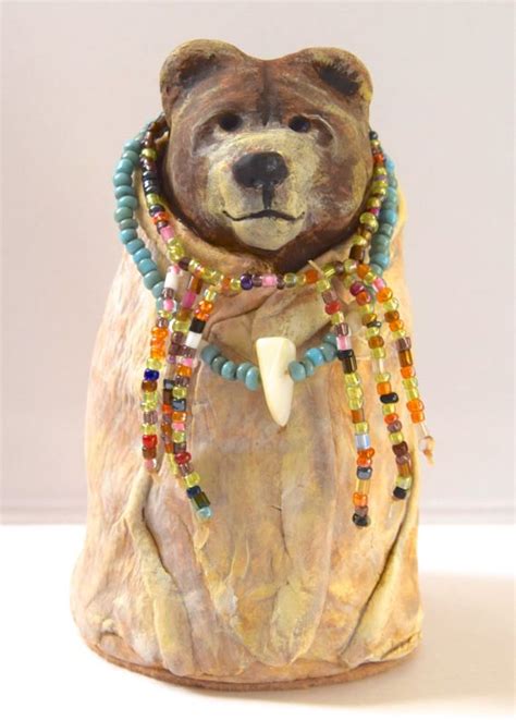 Southwestern Clay Spirit Bear Totem Animal Native American Etsy