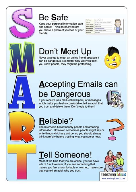 The poster and might stick the different pictures and designs in place. The Cedars Primary School - Online Safety page