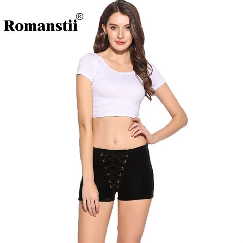 Romanstii Velvet Shorts Sexy Women Winter Casual Sportwear Slim