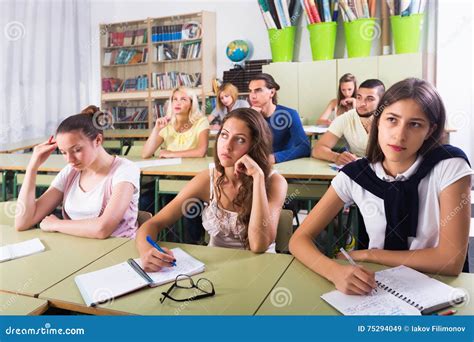 Student Listening Attentively During Lecture Stock Image Image Of