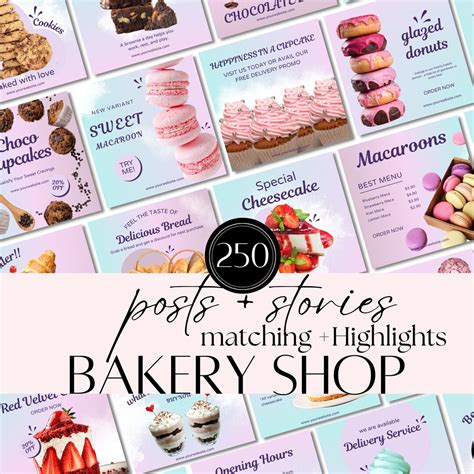 Cake Business Bakery Templates Instagram Friendly Designs For Bakeries