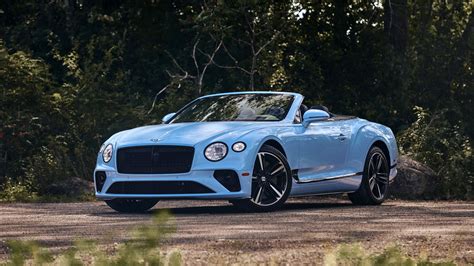 2020 Light Blue Bentley Continental Gt Convertible 4k 5k Hd Cars