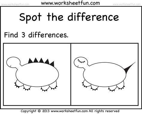 Spot The Difference 7 Worksheets Free Printable