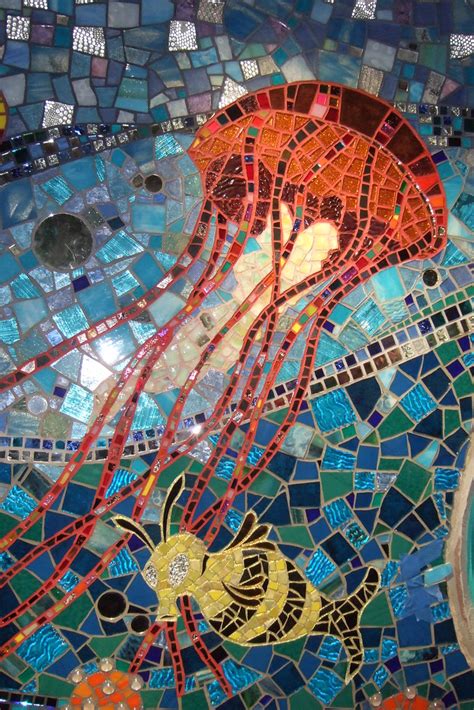 A bathroom is a place where you can be yourself without thinking about what the world is thinking about you. Bathroom Mosaic - Jellyfish | Gaudi's Submarine at Granny ...