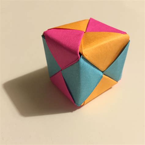 Origami Cube Made By Myself From Sticky Notes Origami Cube Sticky