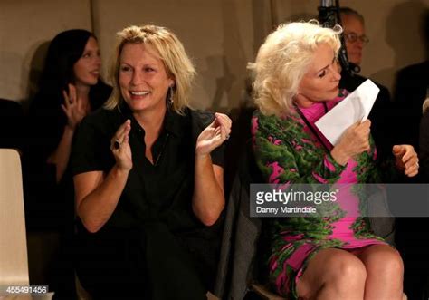 jennifer saunders and debbie harry watch the vin and omi show during news photo getty images
