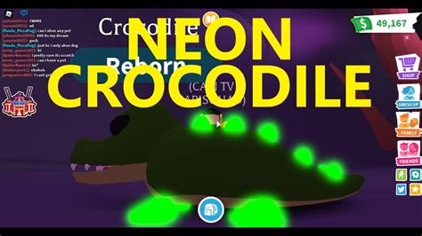 Neon Crocodile Adopt Me Roblox Youtube