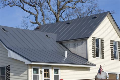 Charcoal Metal Roof White House F