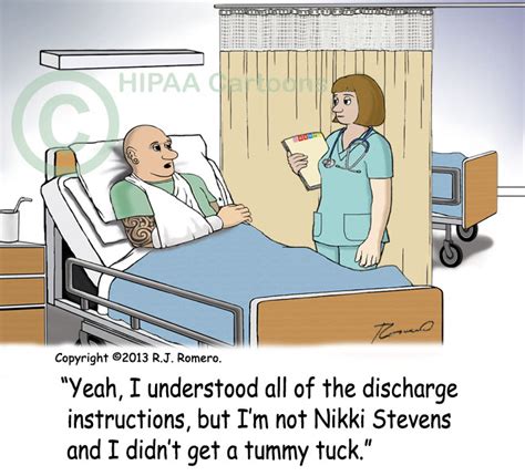 Wrong Discharge Instructions Cartoon Hipaa Cartoons