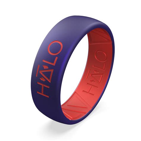 My Halo Ring Blue Flame Halo Blue And Red Engraved Silicone Ring
