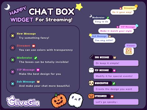 Happy Chat Box Widget For Twitch Fully Customizable With Your Etsy