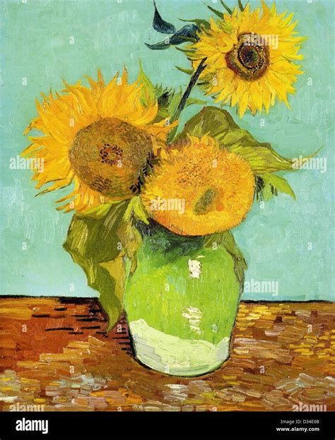 Vincent Van Gogh Sunflowers 1888 Post Impressionism Oil On Canvas