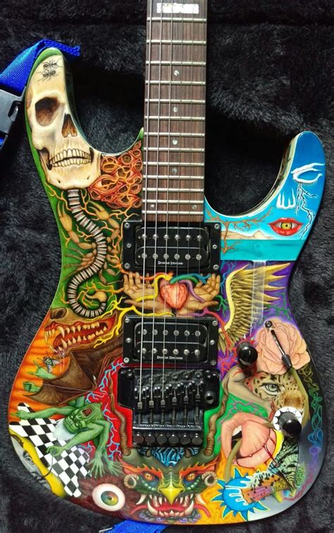 Dalis Lucid Dream Guitar Painting Custom Hand Painted Guitar Art