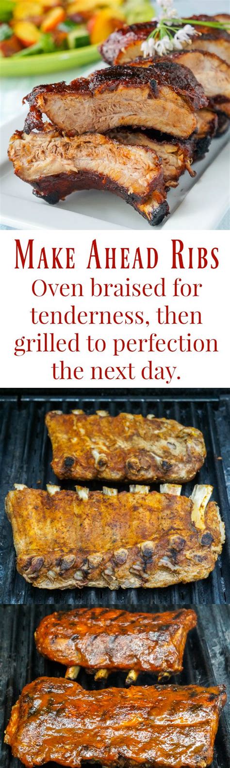 Pop these bad boys in the oven, cover with foil, and let them cook, tenderize, and fill your house with the most delicious smell imaginable. Make Ahead Ribs - braised, then grilled | Recipe | Food ...