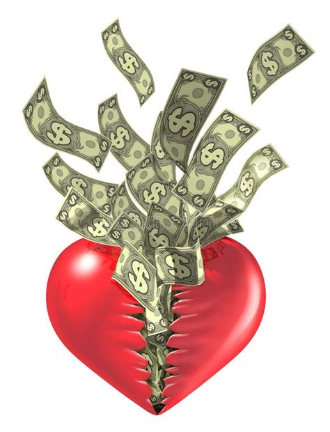 Heart And Money Love Valentine Stock Illustration Illustration Of