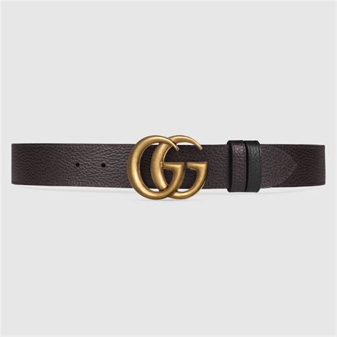 Reversible Leather Belt With Double G Buckle Gucci Womens Belts