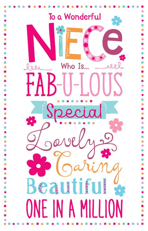 To A Wonderful Niece Carnival Design Bright Modern Happy ...
