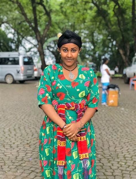 Amhara Woman National Clothes Traditional Outfits Amhara