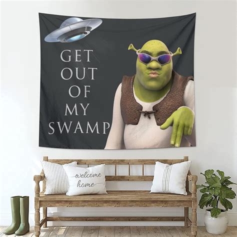 Anarona Funny Meme Tapestry Get Out Of My Swamp Shrek Tapestry Wall