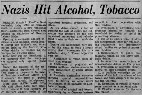 Nazis Hit Alcohol Tobacco Experiencing History Holocaust Sources In Context