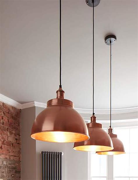 Industrial Brooklyn Dome Copper Pendant Light By Industville The Den