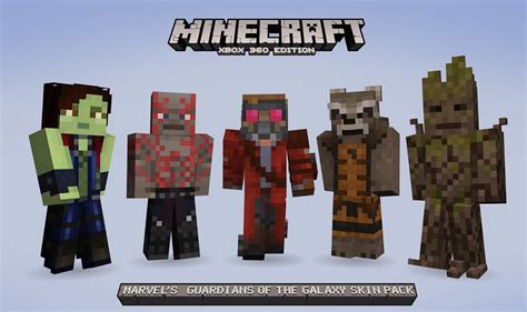 Marvel‘s Guardians Of The Galaxy Skin Pack Coming To Minecraft Thexboxhub