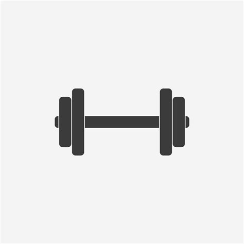 Vector De Icono De Mancuerna Gimnasio Fitness Peso Deporte Signo