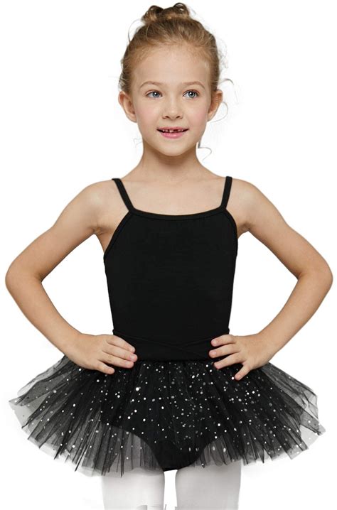 Mdnmd Toddler Girls Ballet Leotards With Skirt Classic Short Sleeve