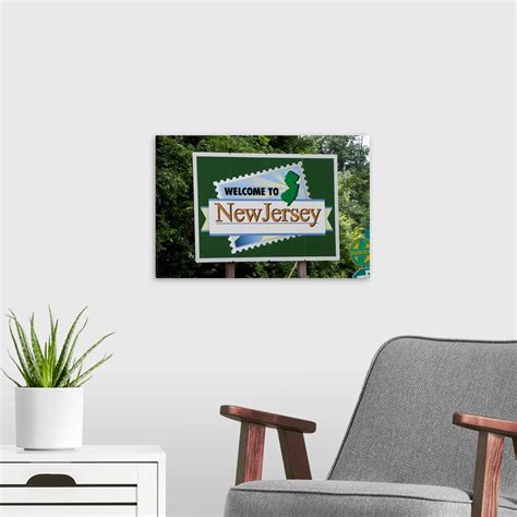 Welcome To New Jersey Sign Wall Art Canvas Prints Framed Prints Wall