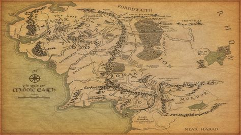 Full Map Of Lord Of The Rings Lord Map Rings Earth Middle Movies Hd