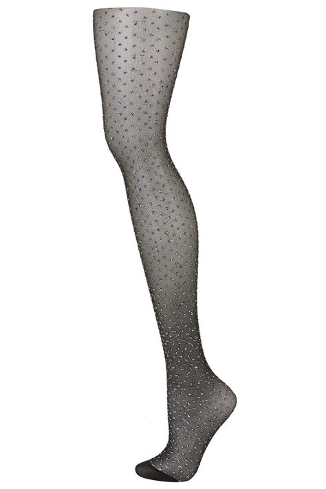 Silver Glitter Pinspot Tights Sparkly Tights Boho Accessories Topshop