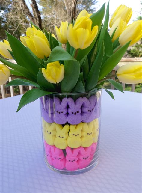 Diy Easter Centerpiece Using Marshmallow Peeps South Lumina Style In