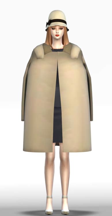 Woolen Shoulder Coat Acc At Happy Life Sims Sims 4 Updates