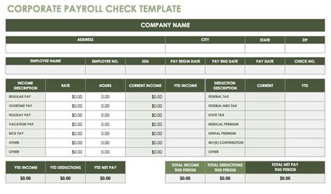 Salary Template Excel