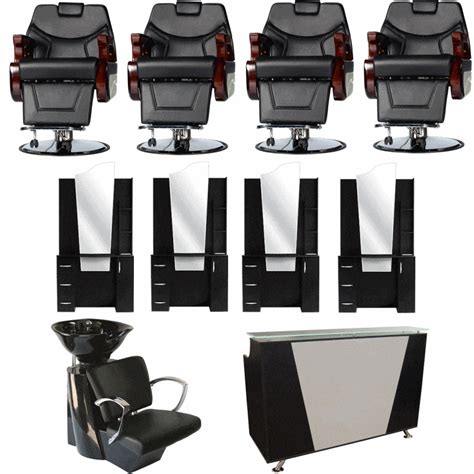 Four Styling Stations Barber Equipment Package Bqpc4 05 Salon