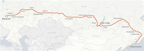 Trans Siberian Railway Map And Train Routes With Stops Trans Mongolian